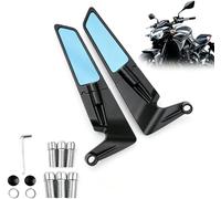Motorcycle Mirrors, 360° Adjustable Rear View Mirrors with Anti-Glare Convex Glass, Universal 8mm 10mm Motorbike Side Mirrors Compatible with Kawasaki Z900 Z650 Z400 Yamaha MT07/09 KTM Duke Honda