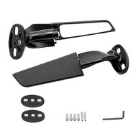 Motorcycle Mirrors, 360° Adjustable Stealth Wing Rear View Mirrors, Folding Aerodynamic Motorbike Side Mirrors in Aluminum Alloy, Compatible with Ninja ZX6R ZX10R CBR GSXR (130 * 58mm)