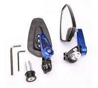 Motorcycle Mirrors 7/8" 22mm CNC Motorcycle Rearview Mirrors Universal Blue Glass Scooter Bar End Handlebar Mirror Rear View Mirror Accessories Motorbike Mirror(Blue)