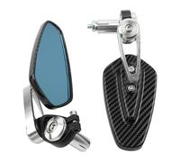 Motorcycle Mirrors 7/8" 22mm CNC Motorcycle Rearview Mirrors Universal Clear Glass Scooter Bar End Handlebar Mirror Rear View Mirror Accessories(Silver)