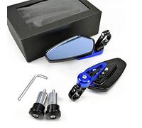 Motorcycle Mirrors 7/8" 22mm Rearview Mirrors Universial Motorcycle Aluminum Bar End Mirror Motorbike Handlebar Side Rearview Mirrors Motorbike Mirror(Blue)
