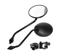 Motorcycle Mirrors A Pair Black Motorcycle Scooter Mirrors Universal Motorbike Rear View Mirror 8mm Round Oval Convex Fit 22Mm 25mm Handleba Handlebar Rearview Mirror(For 22mm handlebar)