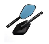 Motorcycle Mirrors Fit For Z900 Z1000 Universal 8mm 10mm Motorcycle Rearview Mirror Aluminum Alloy CNC(Blue lenses)