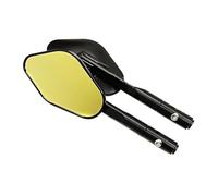 Motorcycle Mirrors Fit For Z900 Z1000 Universal 8mm 10mm Motorcycle Rearview Mirror Aluminum Alloy CNC(Yellow lenses)