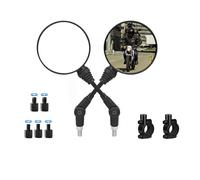 Motorcycle mirrors Folding Round Motorbike Rear View mirror with M8 M10 thread 7/8 inch handlebar clamp Handlebar End Mirrors for ATV/Scooter/Moped/Quad Scooter/E-Bike