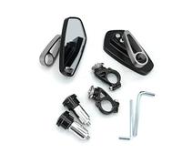 Motorcycle Mirrors For 7/8" 22mm CNC Motorcycle Rearview Mirrors Universal Clear Glass Scooter Bar End Handlebar Mirror Rear View Motorcycle Side Rearview Mirror(A-silver)