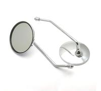 Motorcycle Mirrors For 8mm 22mm 25mm Handlebar Round Oval Convex Mirrors A Pair Chrome Motorcycle Scooter Mirrors Universal Motorbike Mirrors(For M8 hole)
