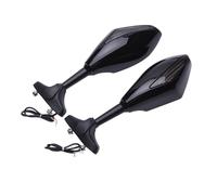Motorcycle Mirrors For CBR1000RR For CBR250R For CBR300R For CBR600RR Motorcycle Rearview Integrated Turn Signal Side Mirrors(Gloss Black)