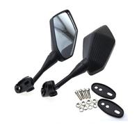 Motorcycle Mirrors For CBR650R For CBR650F For CBR500R For CBR600F For CBR600RR Mirrors Motorcycle Scooter Rear View Mirror Carbon Look Motorbike Side(Black)