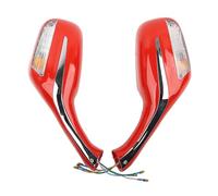 Motorcycle Mirrors For Chinese For GY6 For Scooter For Mopeds For Jonway Motorcycle Rearview Mirror With Turn Signal Light(Red)