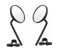 Motorcycle Mirrors For Chopper For Cruiser For Cafe For Racer 2pcs Motorcycle Handlebar Rear View Mirrors Round Convex Clip-On 22-25mm Black Retro
