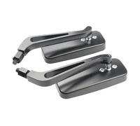 Motorcycle Mirrors For Cruiser For Kawasak Chopper With Smoke Blue Universal 8mm 10mm Black Rectangle Motorcycle Bobber Mirrors Side mirror