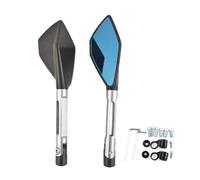 Motorcycle Mirrors For GSF1250 For GSF600 Motorcycle Rearview Side Mirrors Anti Glare Bluish 8mm 10mm(Silver)