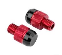 Motorcycle Mirrors for m10 Positive Thread Mount Screws Aluminium Alloy Rear View Fixing Bolts Black Blue Red Gold Green Purple(Red)