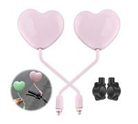 Motorcycle Mirrors for M8 Threaded or Handlebar Mount,Heart Shaped Motorcycle Rear View Mirrors,Compatible with E-Bikes, Scooters, ATVs, and UTVs