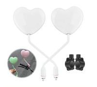 Motorcycle Mirrors for M8 Threaded or Handlebar Mount,Heart Shaped Motorcycle Rear View Mirrors,Compatible with E-Bikes, Scooters, ATVs, and UTVs