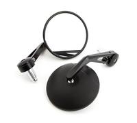 motorcycle mirrors For Motorcycle Chrome Convex 7/8‘’ 22mm Handlebar Mirror E24-mark Old School Universal For Rearview Bar End Side adjustable motorcycles mirror(Black)