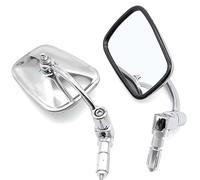Motorcycle Mirrors For Motorcycle Mirrors Handlebar Bar End Square Rearview Side Mirror Silver Shiny Motorcycle Rear View Mirror