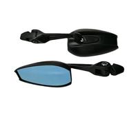 motorcycle mirrors For MT-07 For MT07 YBR 125Z NMAX 155 Universal Motorcycle Accessories Aluminum Blue Glass Rearview Mirror moto rear view mirror(Black blue glass)