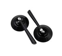 Motorcycle Mirrors For Multicolor Round Motorcycle Rear View Mirror Universal Fitment 8mm/10mm Side Mirrors CNC Aluminum Motorcycle Side Rearview Mirror(Black)