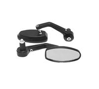 motorcycle mirrors For Royal For Enfield Bullet/Meteor/Classic 350 500 Interceptor 650 Aluminium Motorcycle Handlebar End Rearview Mirrors motor rear view mirror(Black-Blue Mirror-R)