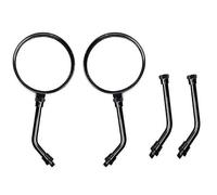 Motorcycle Mirrors For Scooter For E-Bike Mirrors Universal 10mm Rearview Mirrors Adjustable ABS HD Vision Side Mirror Motorcycle Rear View Mirror(1 Set-Black)