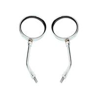 Motorcycle Mirrors For Scooter For E-Bike Mirrors Universal 10mm Rearview Mirrors Adjustable ABS HD Vision Side Mirror Motorcycle Rear View Mirror(2 Pcs Long-Silver)