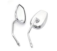 Motorcycle Mirrors For Scooter Universal 10mm Motorcycle Mirrors - Chrome Plated Square Rearview Motorcycle Rear View Mirror