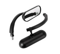 motorcycle mirrors For Sportster Chopper Breakout Electra Glide Universal Motorcycle Rearview Oval Mirror 8mm 10mm Side Mirrors handlebar mirror(Black)