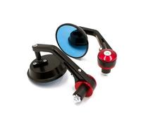 Motorcycle Mirrors For Street 750 For Street 500 For Street XG750 For Street XG500 2015-2020 For 22mm Black Round Curved Rod Rearview Mirror Blue Glass(Red)