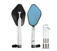 Motorcycle Mirrors For Suzuki For GSR600 CNC ALUMINUM Custom Motorcycle Rearview Side Mirrors 8mm 10mm(Silver)