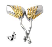 Motorcycle Mirrors For Suzuki For GSR600 Motorcycle Skeleton Skull Hand Claw Shadow Rearview Side Mirrors 8 10mm(G)