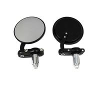 motorcycle mirrors For Universal 1 Pair 7/8" Motorcycle Rear View Mirrors Round Handle Bar End Foldable Motorbike Side adjustable motorcycles mirror(Black)