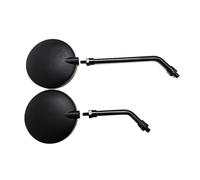 motorcycle mirrors For Universal 10mm Motorcycle Mirrors - Round Convex Glass Short & Long Stems Black/Chrome Scooter adjustable motorcycles mirror(Black Long)