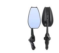 motorcycle mirrors For Universal Aluminum Alloy Side Mirror HD Non-Graded Rearview Adjustable Clean Lens Motorcycle Accessories motor rear view mirror(Blue)