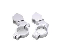 motorcycle mirrors For Universal Motorcycle Rearview Handlebar Mirror Mount Holder Adapter Clamp Base Bracket Stand Black Red Blue handlebar mirror(2 PCS 10mm Silver)