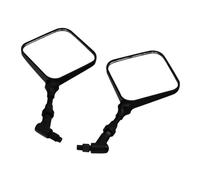 Motorcycle Mirrors M10 10mm Black Square Dual Sport Motorcycle Rearview Side Mirror Clear Glass Case Motorbike Mirror