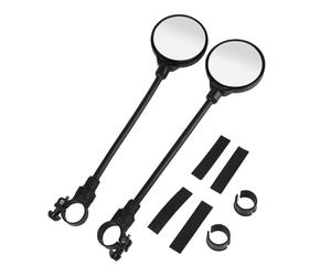 Motorcycle Mirrors Motorbike Motorcycle Handlebar Rearview Mirror Shockproof Convex Universal Rotatable And Adjustable Wide Angle Rear View Motorcycle Rearview Mirror(2Piece)