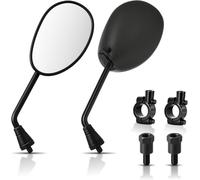 Motorcycle Mirrors Motorbike Side Rear View Mirror Wide View Mobility Scooter Mirrors with M8/M10 Mounting Bolt Universal Suitable for ATV UTV Dirt Bike witn 7/8'' Handlebar Black