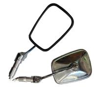 Motorcycle Mirrors Motorcycle Bar End Square Silver Shiny Side Mirrors With Crash Resistance Motorcycle Rearview