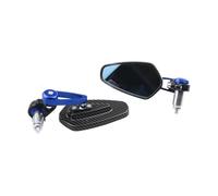 Motorcycle Mirrors Motorcycle Bar Mirrors Motorcycle Rearview Mirror Carbon Fiber Handlebar Modified Inverted Rear Motorbike Accessories(Blue)