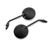 Motorcycle Mirrors Motorcycle Electric Scooter Round Retro Modified Rearview Mirror Straight Pole Reversing Reflector Mirrors 2pc(8mm)