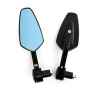 Motorcycle Mirrors Motorcycle Handle Bar End Mirror 7/8" 22 Mm Si Rearview Mirrors Custom Smoke Blue Lens Rearview Mirror