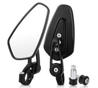 Motorcycle Mirrors, Motorcycle Handle Bar End Mirrors,High Definition, Blast-Resistant.Convex Lens Surface Wing Foldable Mirrors Universal 7/8" 22mm Handlebar Rear View Mirror