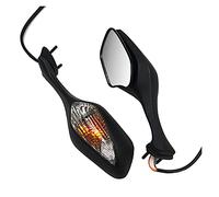 Motorcycle Mirrors Motorcycle Handlebar Mirror, Compatible with Hon-da CBR 1000RR 2008-2013 / VFR 1200 2010-2012 Motorcycle Mirror LED Turn Light Motor Rear View Mirror Signals Motorcycle Convex Rear