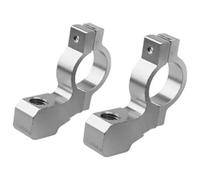 Motorcycle Mirrors Motorcycle Handlebar Riser 2 Pcs Universal Bike ATV Rear View Mirror Bracket Mount Adapter Holder Clamp Screw Aluminum 22mm 7/8"(Silver)