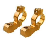 Motorcycle Mirrors Motorcycle Handlebar Riser 2 Pcs Universal Bike ATV Rear View Mirror Bracket Mount Adapter Holder Clamp Screw Aluminum 22mm 7/8"(Gd)