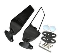 Motorcycle Mirrors Motorcycle Modified Rearview Mirrors Accessories Wind Wing Adjustable Rotating CNC Aluminum Mirror Motorbike Mirror(Large size black)