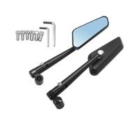 Motorcycle Mirrors Motorcycle Rear Side View Mirrors Adjustable Anti Glare Glass Replacement Large Glass Lens Swivel 360 Degree Durable Side Mirrors Rear View