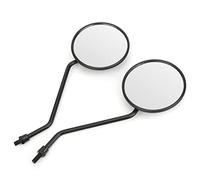 Motorcycle Mirrors, Motorcycle Rear View Mirror 205mm Rod Length ABS Shell Metal Rod Universal Motorcycle Retro Round Side Mirrors for 8mm Standard Threaded Mount Hole Motorcycle